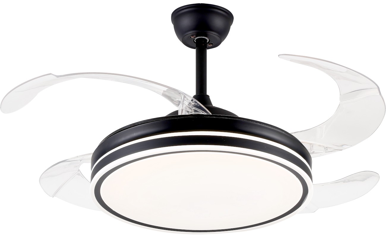 Ventilador de techo CEILY BRISE B retractil con luz negro